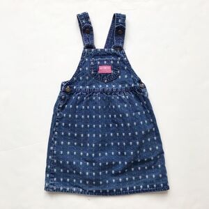 Vintage Oshkosh embroidered floral denim dress 6X
